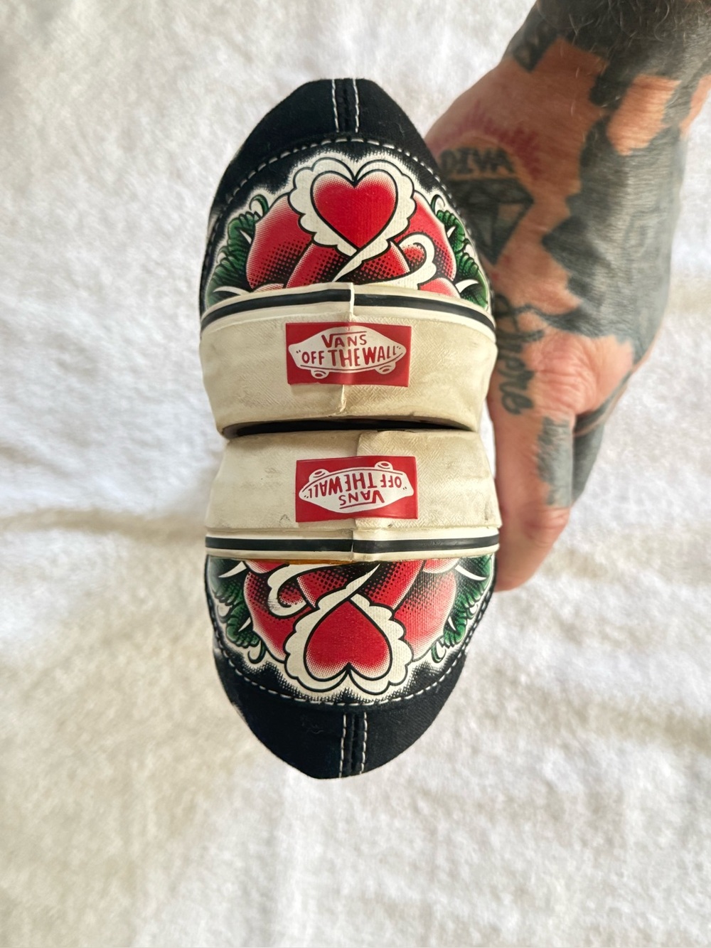 Vans limited addition “Tattoo Roses” Slip-On Canvas Shoes - Picture 5 of 5